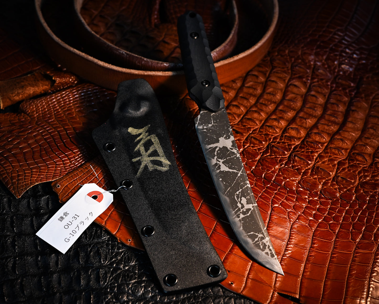 "Kamakura" - OU-31 Outdoor Fixed Blade by Japanese Artisan Kiku Matsuda (kiku knives) | G-10 Black Handle