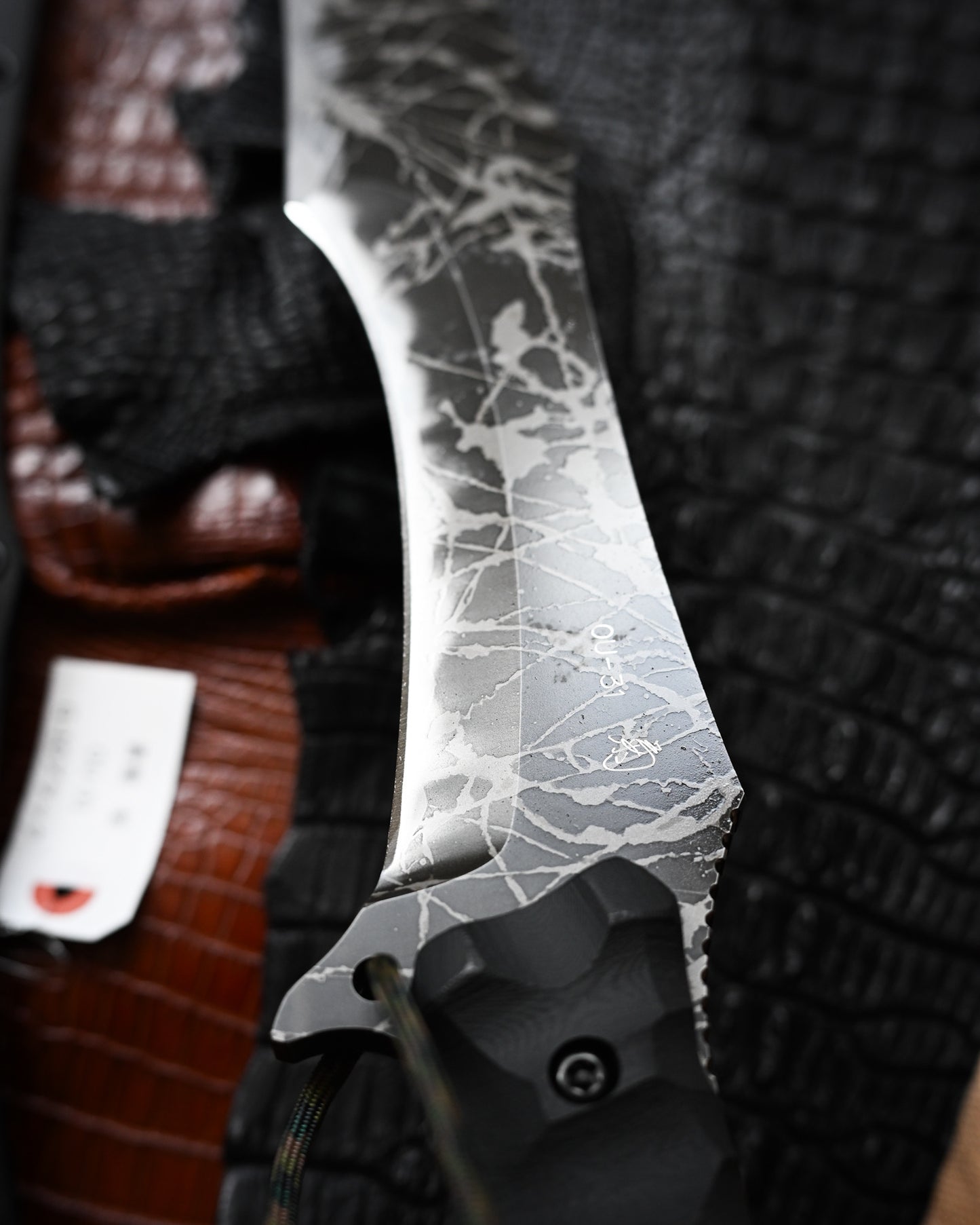 Kiku Matsuda Kikuknives Soryu (Blue Dragon) Ginza Exhibition Edition | Popular Masterpiece Hand-Signed OU-31 Steel Custom Sheath Ultra-Rare Collectible
