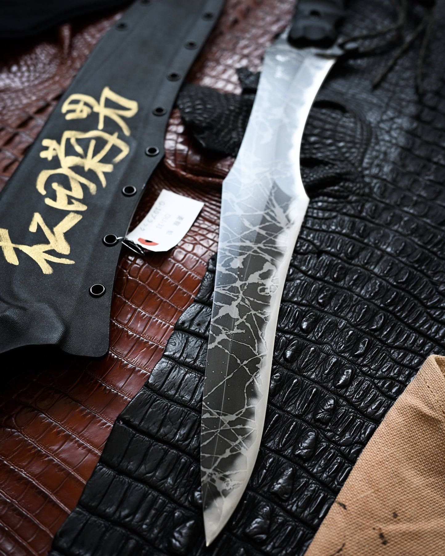 Kiku Matsuda Kikuknives Soryu (Blue Dragon) Ginza Exhibition Edition | Popular Masterpiece Hand-Signed OU-31 Steel Custom Sheath Ultra-Rare Collectible
