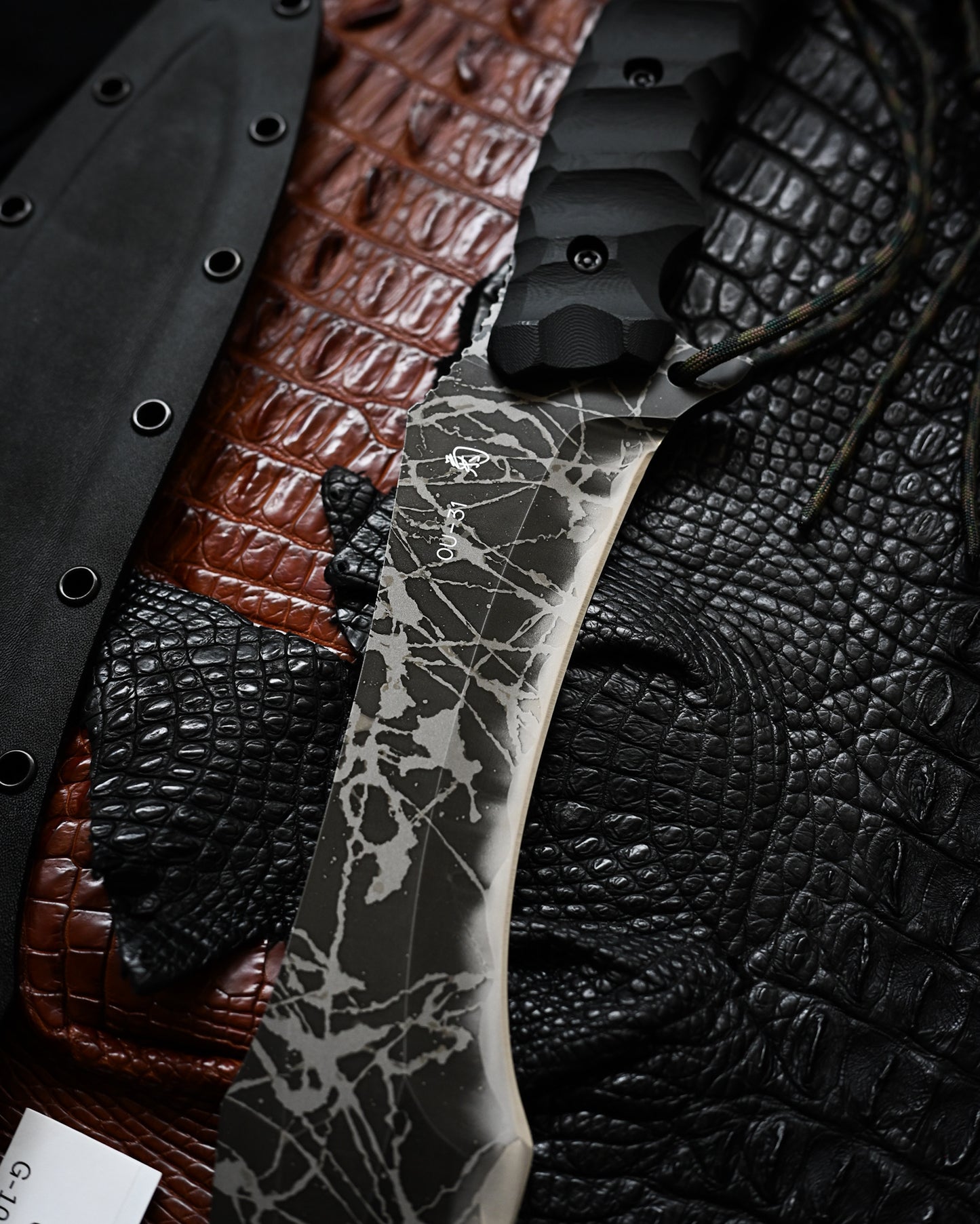 Kiku Matsuda Kikuknives Soryu (Blue Dragon) Ginza Exhibition Edition | Popular Masterpiece Hand-Signed OU-31 Steel Custom Sheath Ultra-Rare Collectible