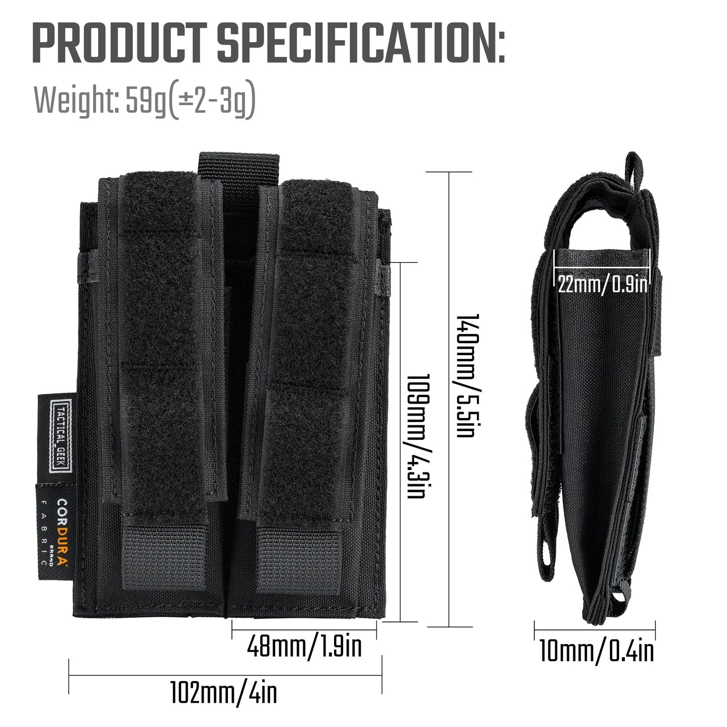 Tactical_Geek EXT9 Double Pistol Mag Pouch