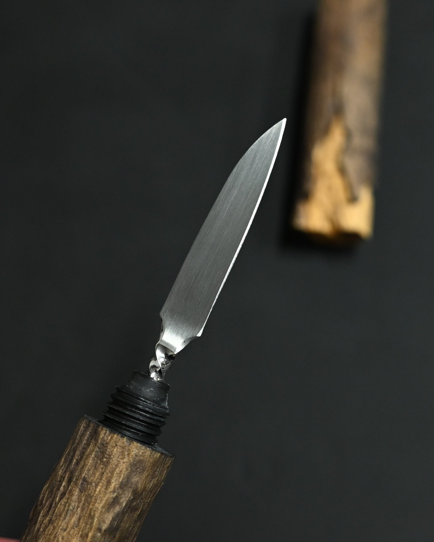 Hidetoshi Nakayama “Flower Knife” — Handmade Art Knife with Boxwood Handle & Antler Blossom