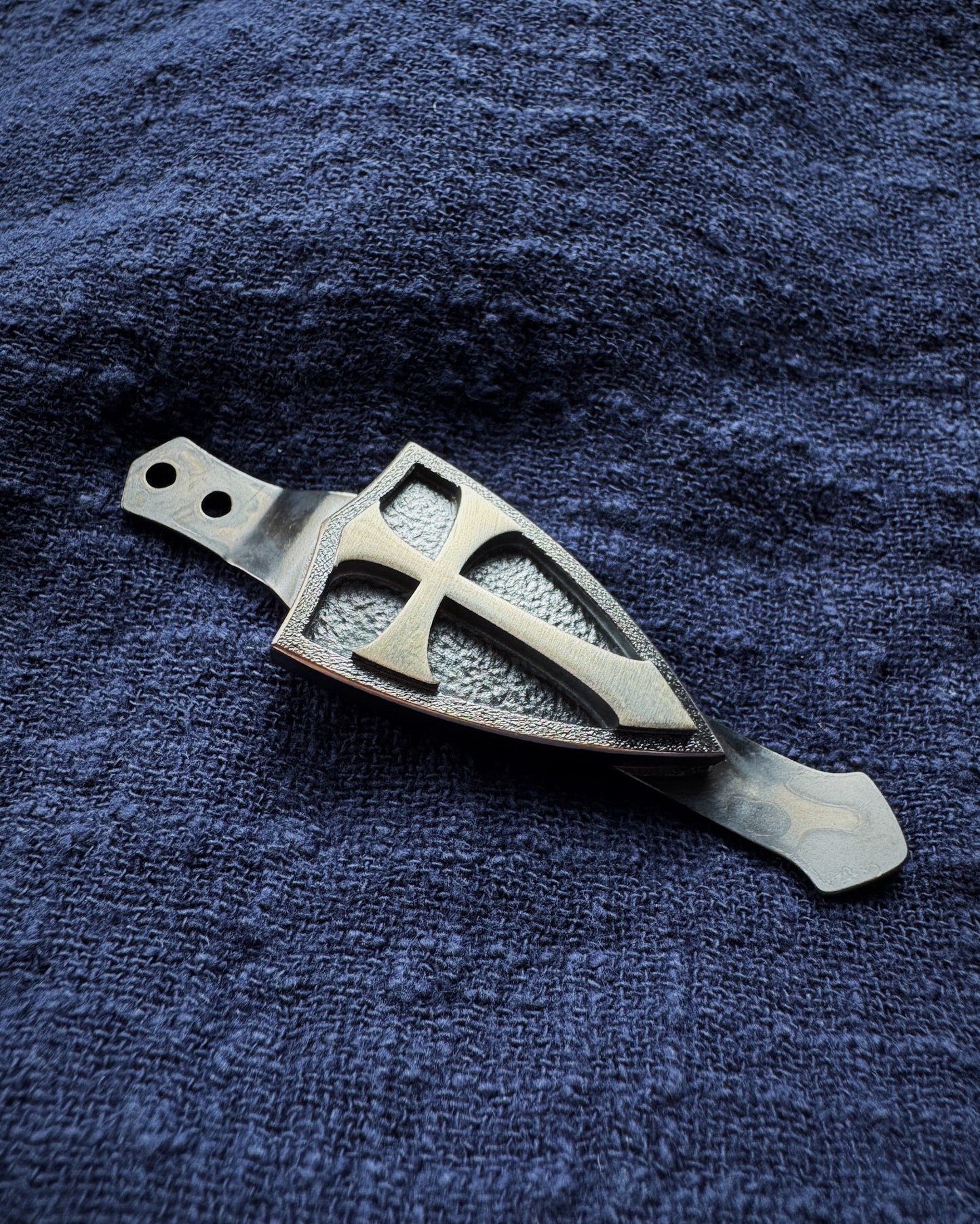 Steel Flame XL 2-Hole 925 Silver Shield Clip