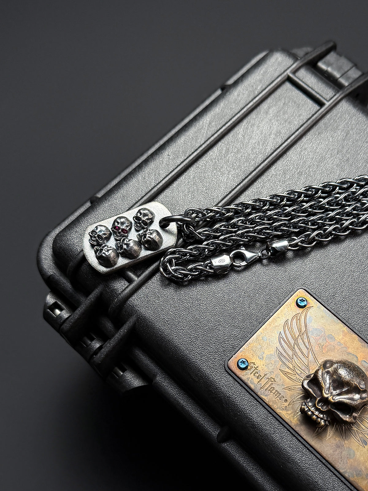 New Steel Flame 925 Silver Dragon Bone Chain