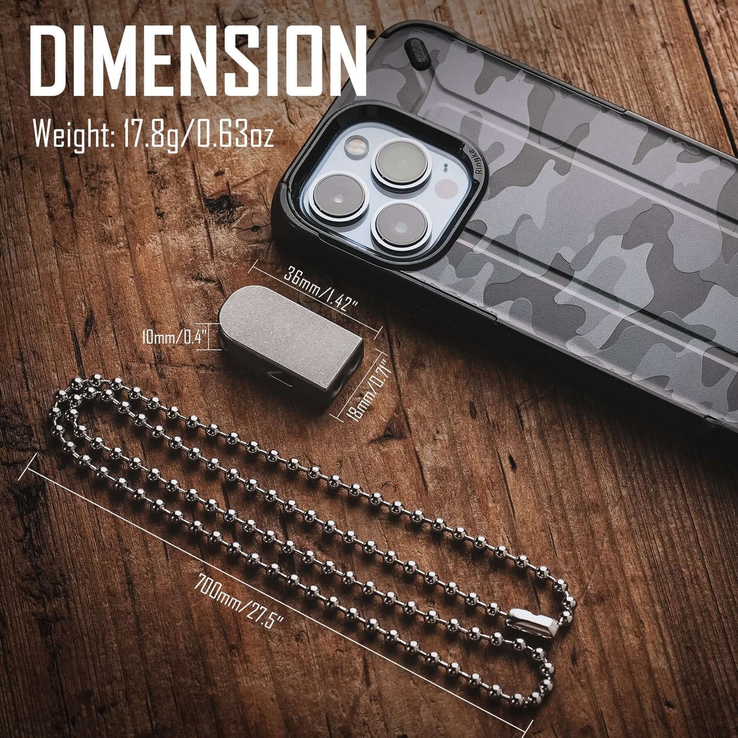 KeyUnity Titanium Survival Whistle – Lightweight Dual-Tube Ti-6Al-4V Emergency Whistle with Necklace