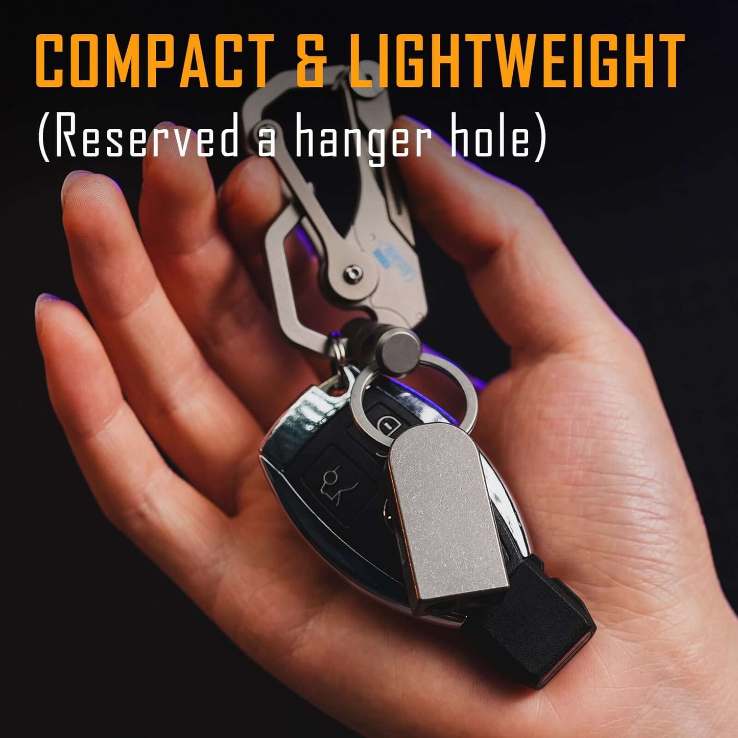 KeyUnity Titanium Survival Whistle – Lightweight Dual-Tube Ti-6Al-4V Emergency Whistle with Necklace