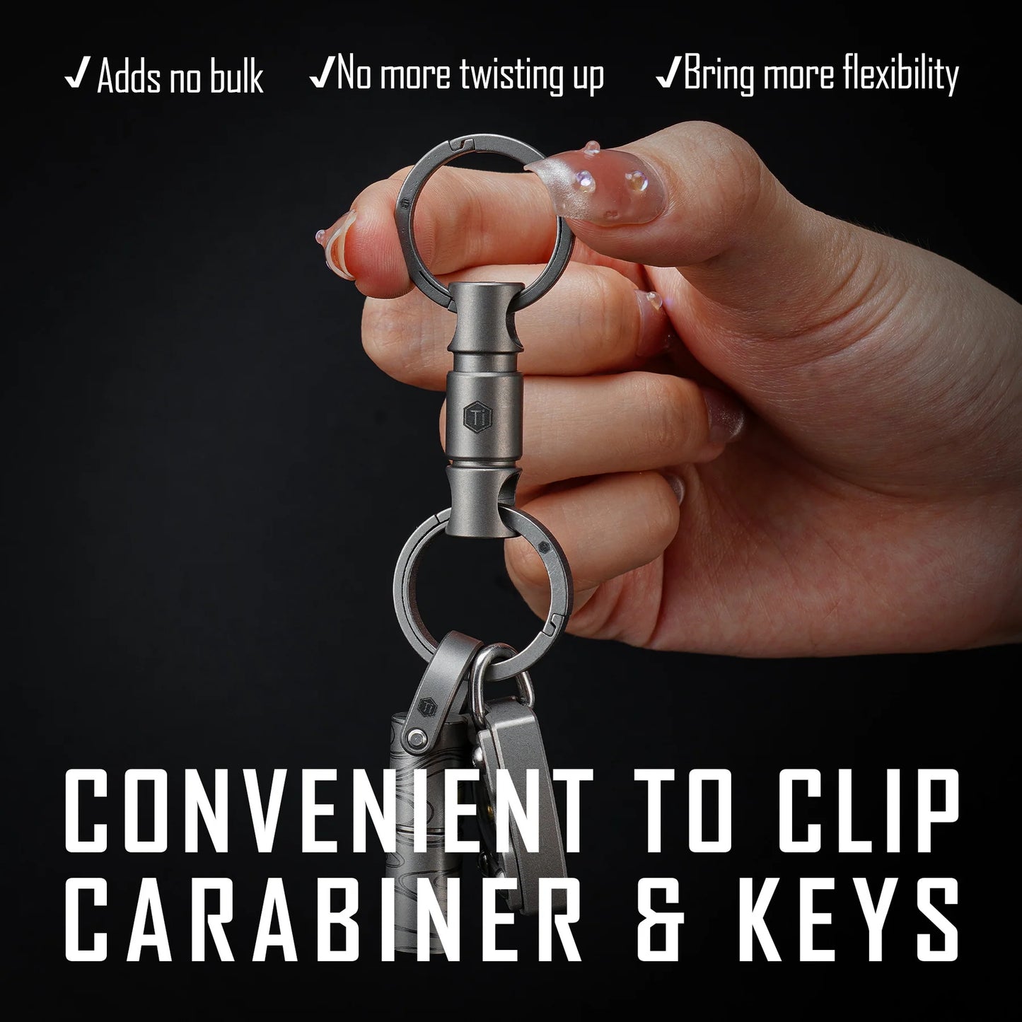 KeyUnity KA37SW DOUBLE-END SWIVEL KEYCHAIN KEY RING CONNECTOR