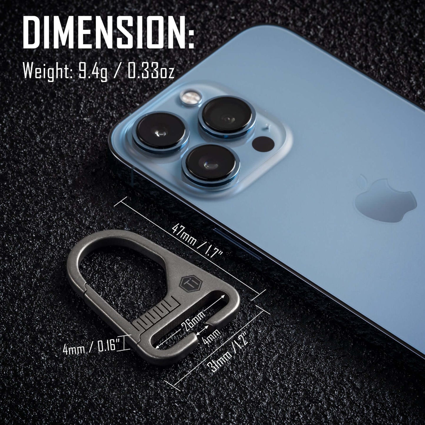 KeyUnity KB00 TITANIUM CARABINER CLIP