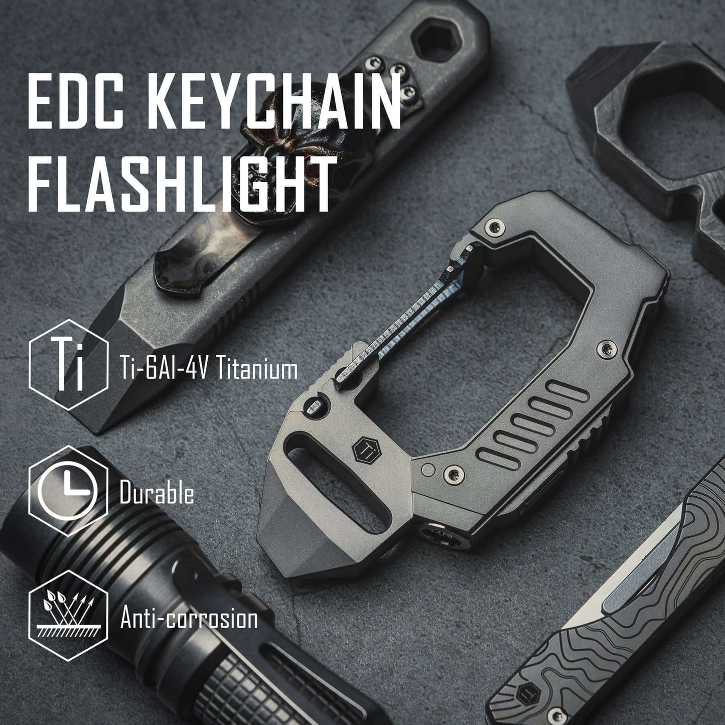 KeyUnity KF02 TITANIUM CARABINER FLASHLIGHT