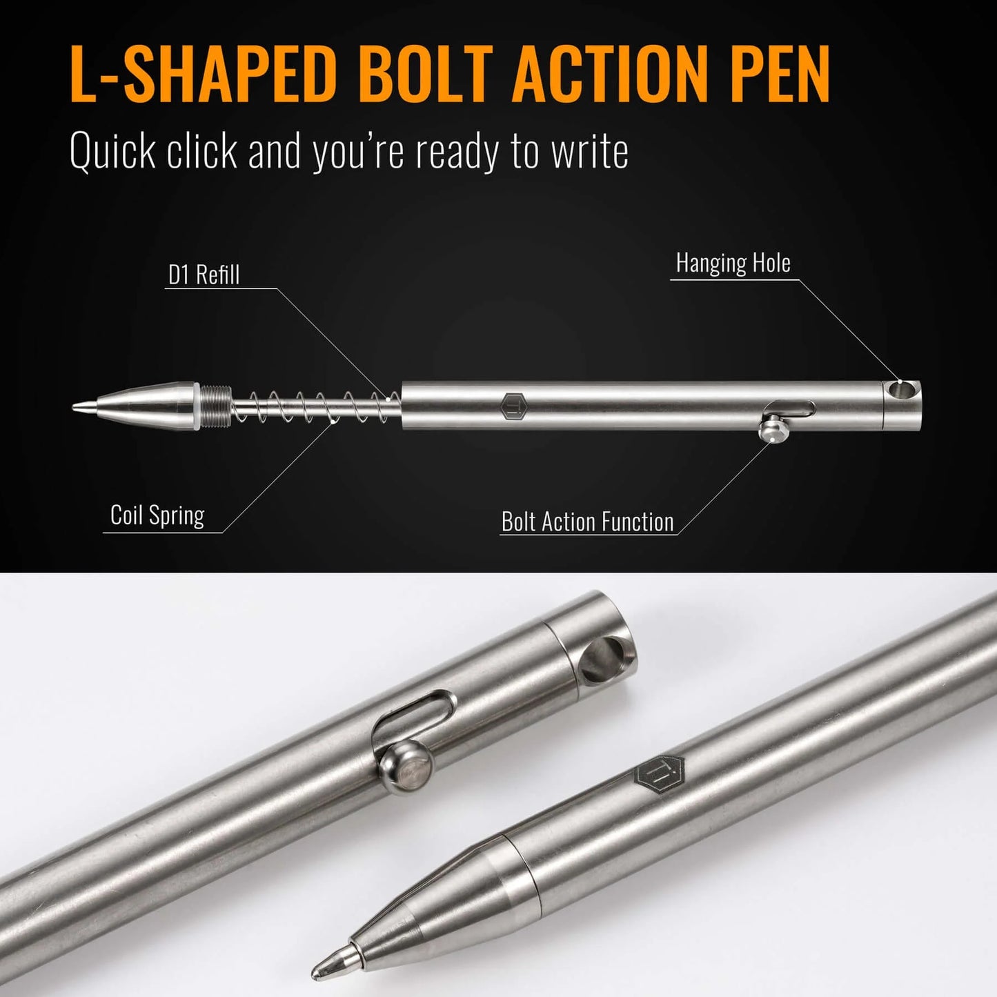 KeyUnity KP00 TITANIUM ALLOY BOLT ACTION PEN