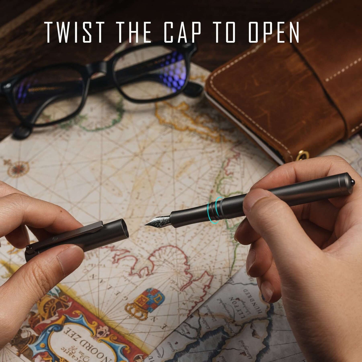 KeyUnity KP02 TITANIUM ALLOY TACTICAL FOUNTAIN PEN