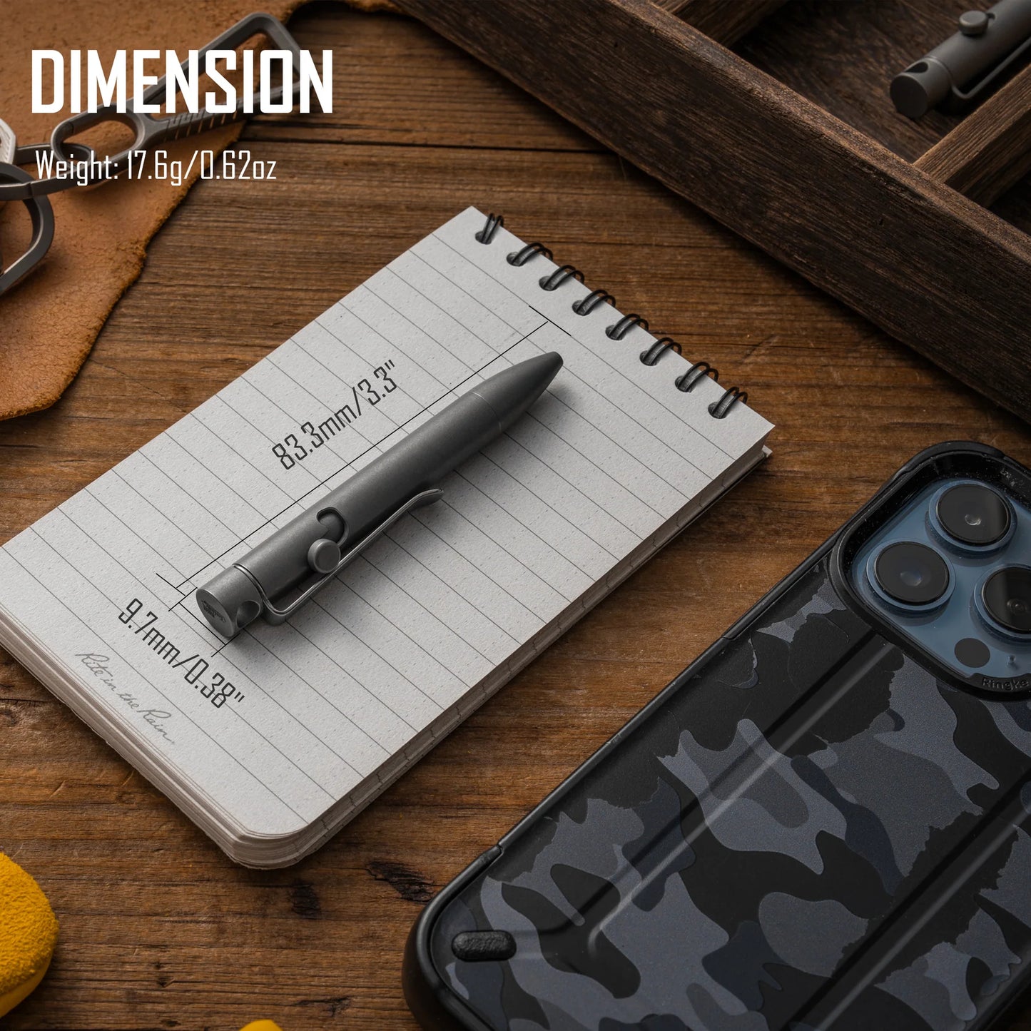 KeyUnity KP05 TITANIUM ALLOY BOLT ACTION PEN