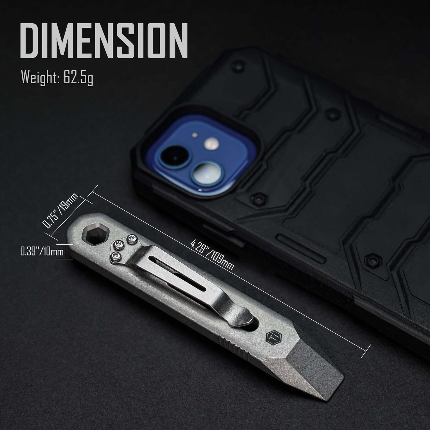 KeyUnity KR00 TC21 Titanium EDC Pry Bar