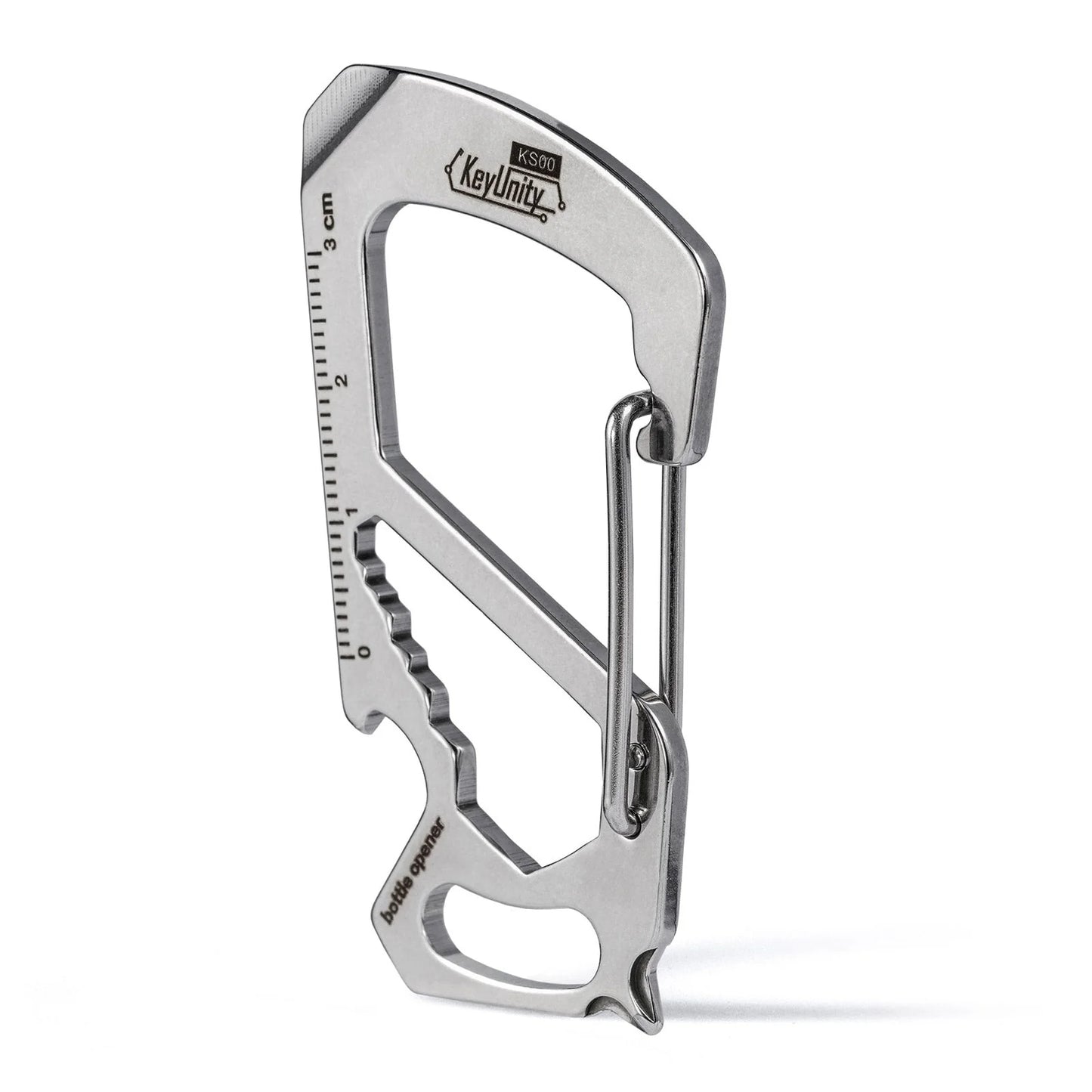 KeyUnity KS00 STAINLESS STEEL CARABINER CLIP WITH BOTTLE OPENER