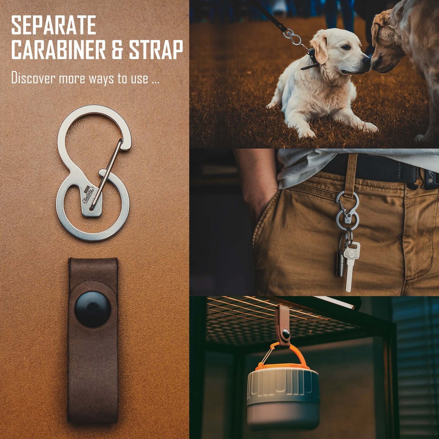 KeyUnity KS03 ANTI LOST STAINLESS STEEL CARABINER CLIP