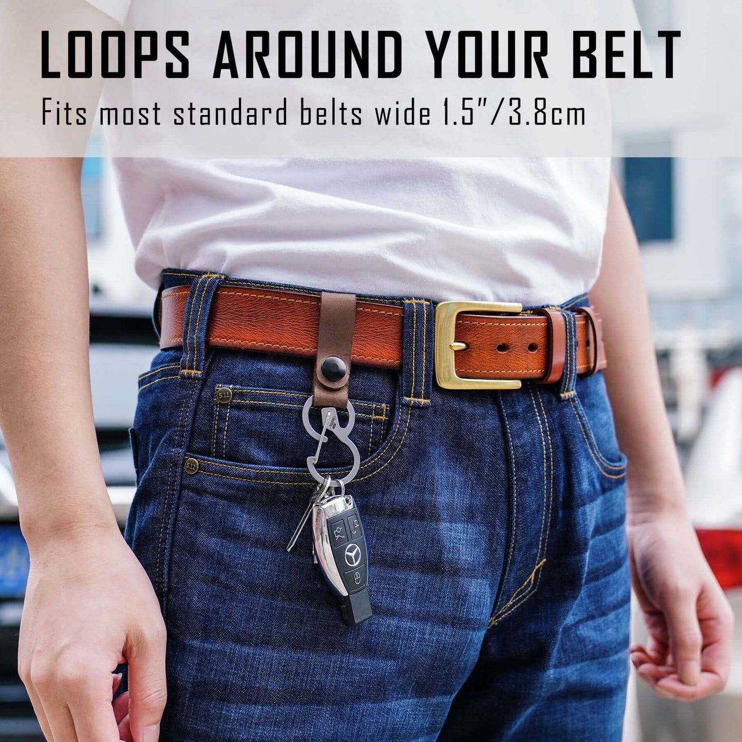 KeyUnity KS03 ANTI LOST STAINLESS STEEL CARABINER CLIP