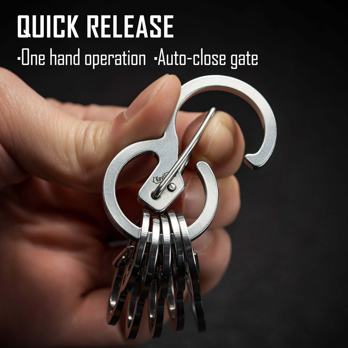 KeyUnity KS04 STAINLESS STEEL CARABINER CLIP