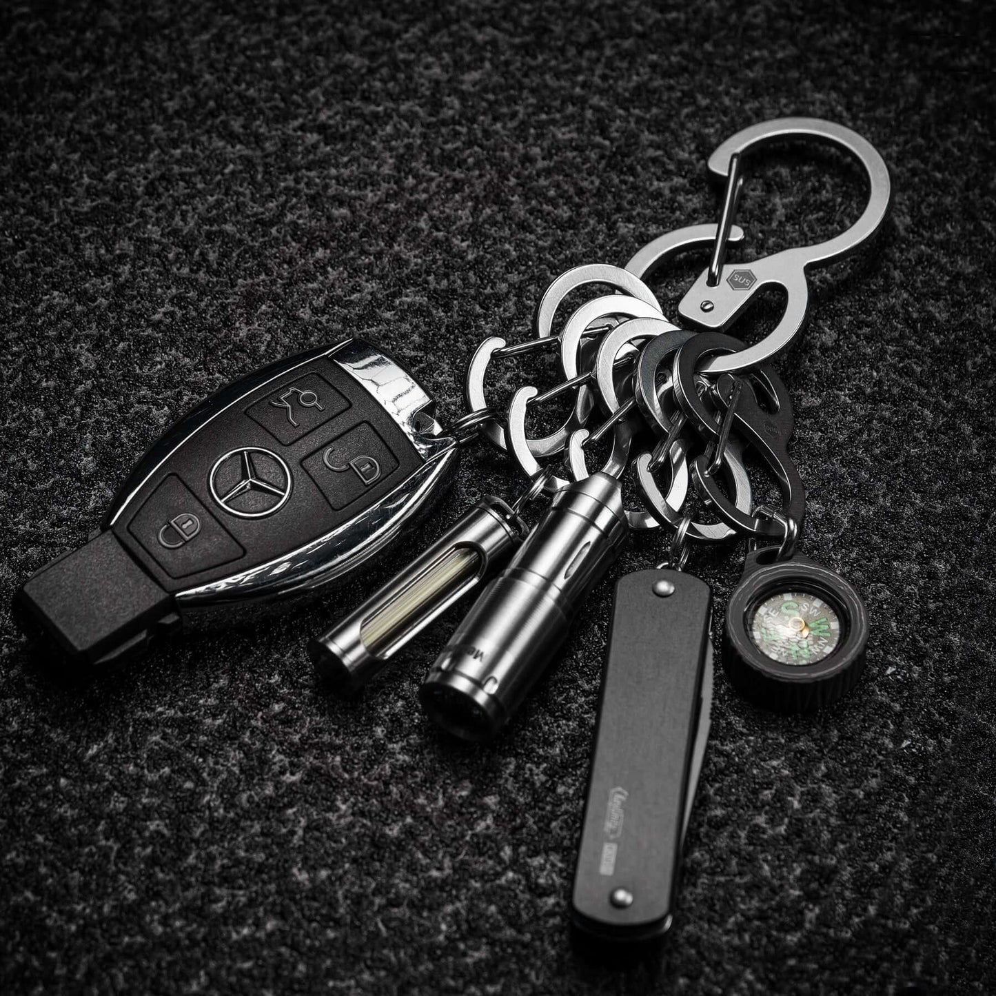 KeyUnity KS04 STAINLESS STEEL CARABINER CLIP