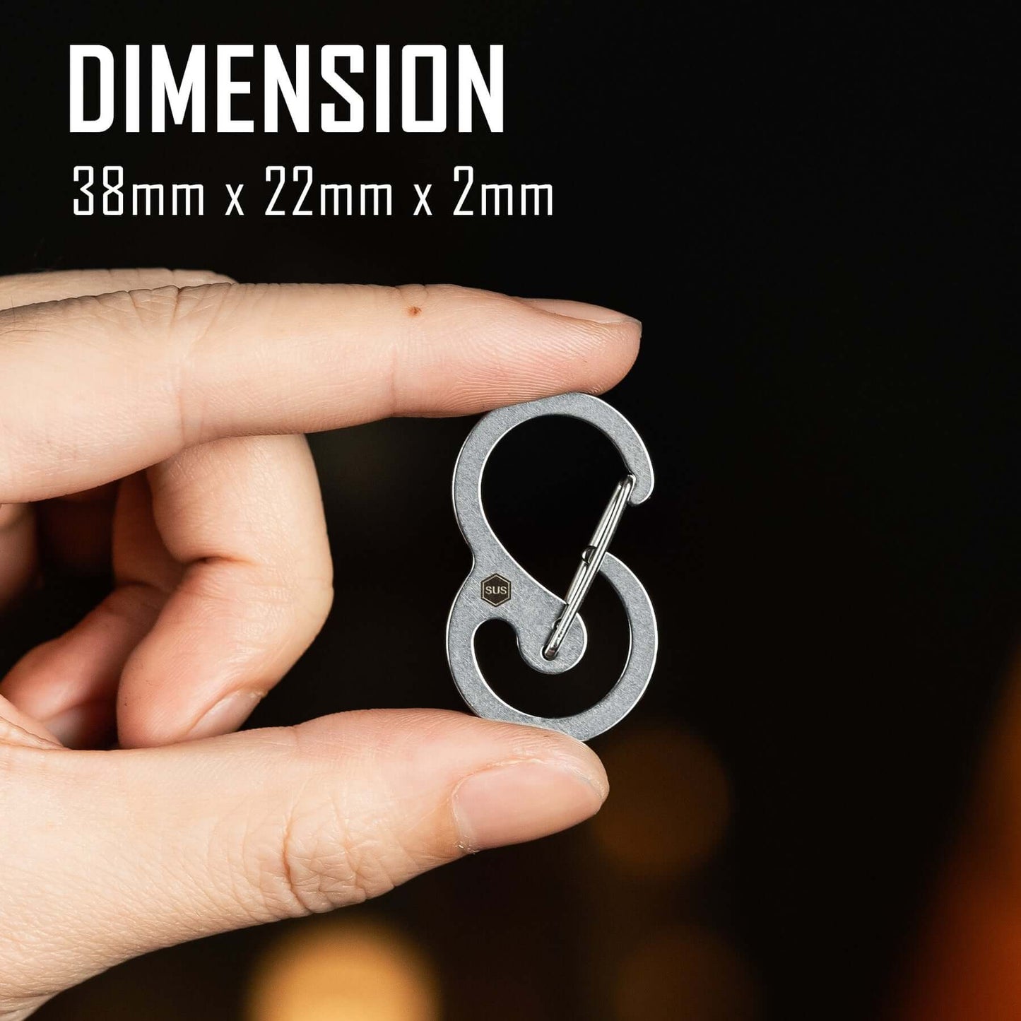 KeyUnity KS05 STAINLESS STEEL CARABINER CLIP