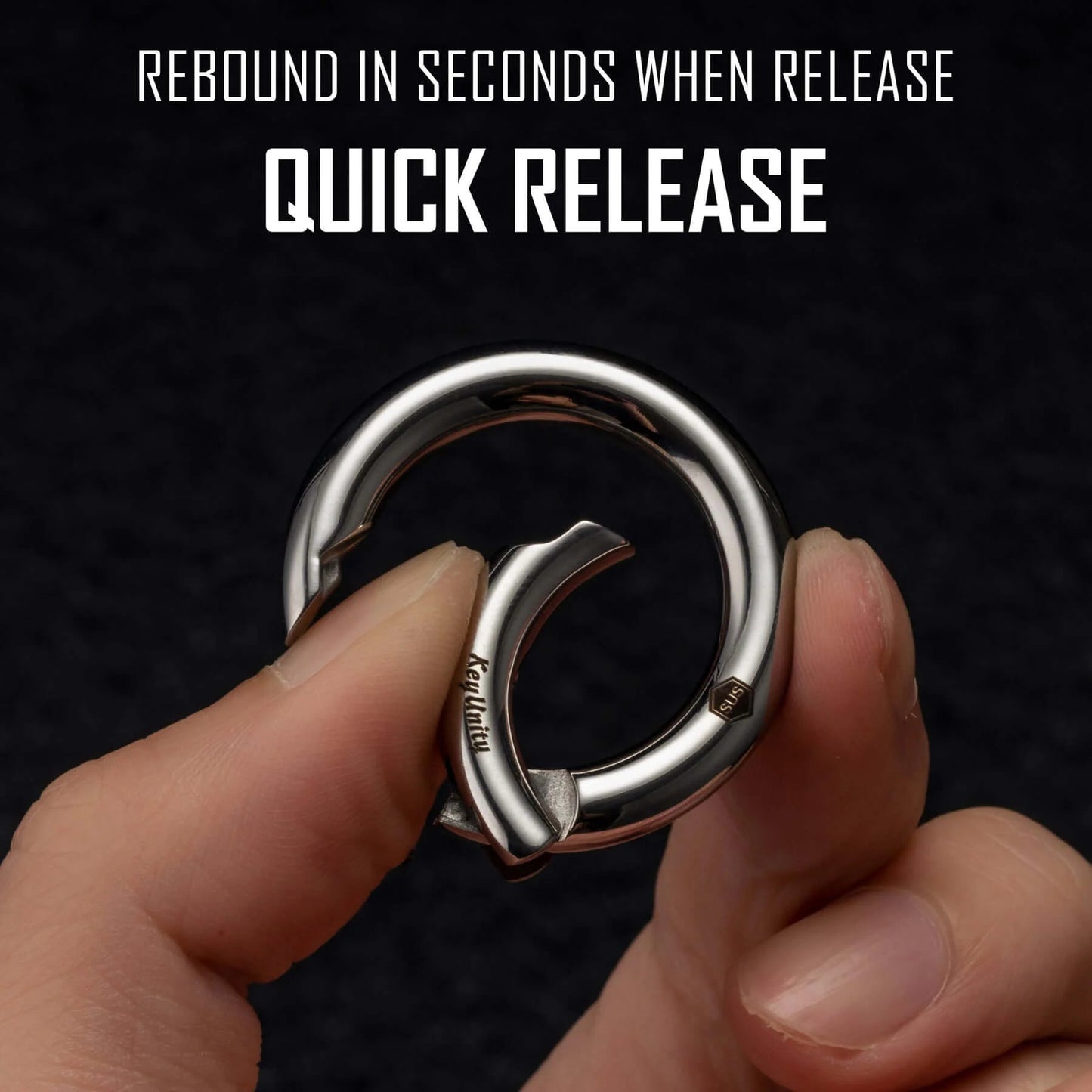 KeyUnity KS06  STAINLESS STEEL CARABINER KEY RING