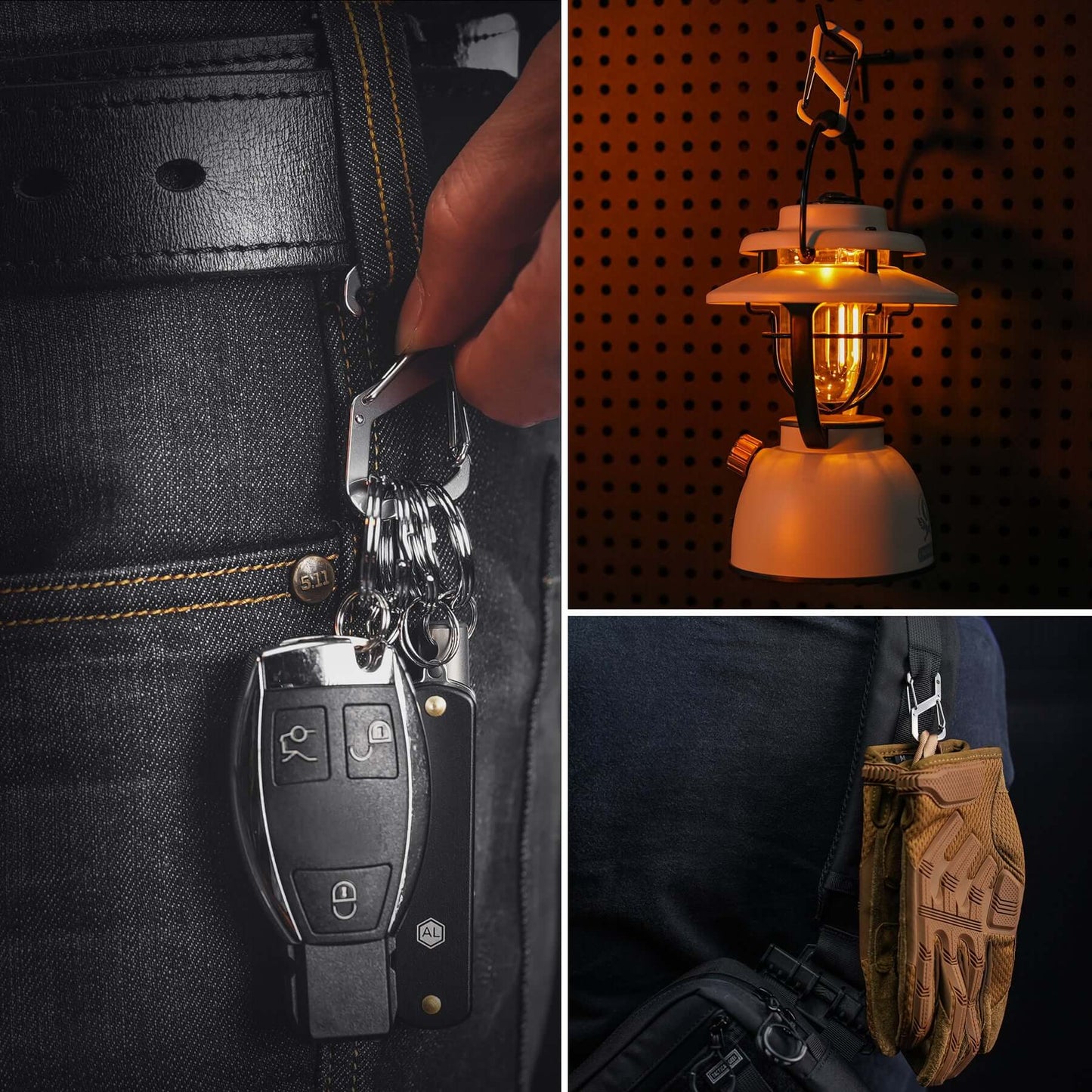 KeyUnity KS07 ANTI LOST STAINLESS STEEL CARABINER CLIP