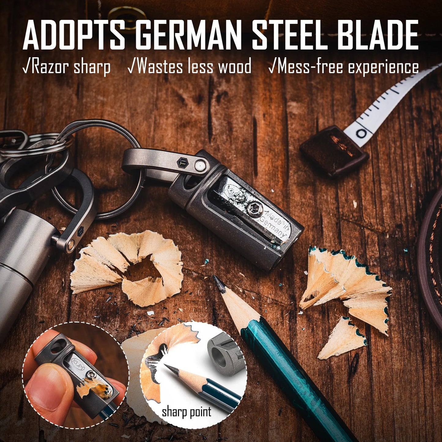 KeyUnity KT00 TITANIUM ALLOY PENCIL SHARPENER