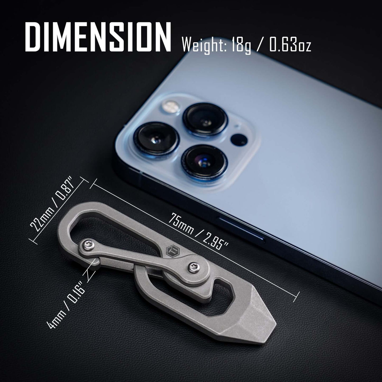 KeyUnity KU04 TITANIUM CARABINER