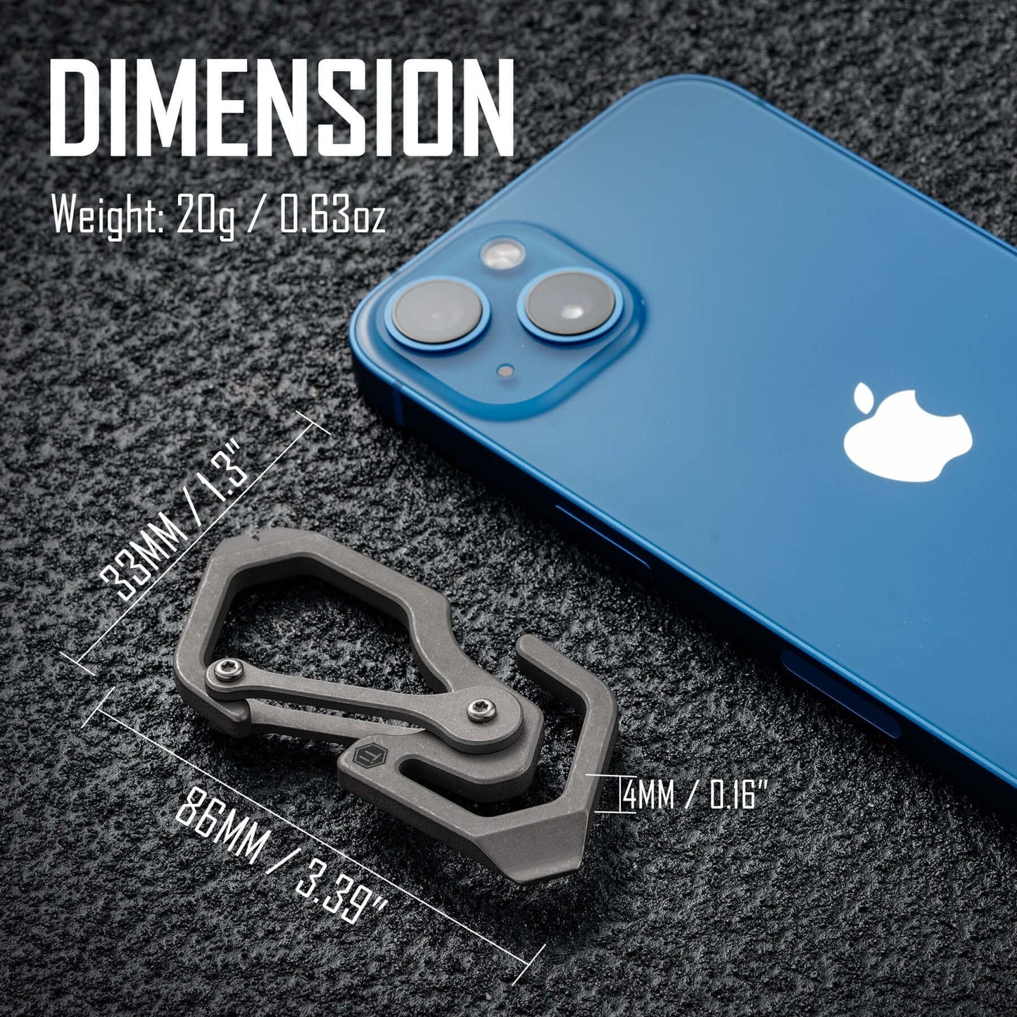 KeyUnity KU05 Titanium Carabiner