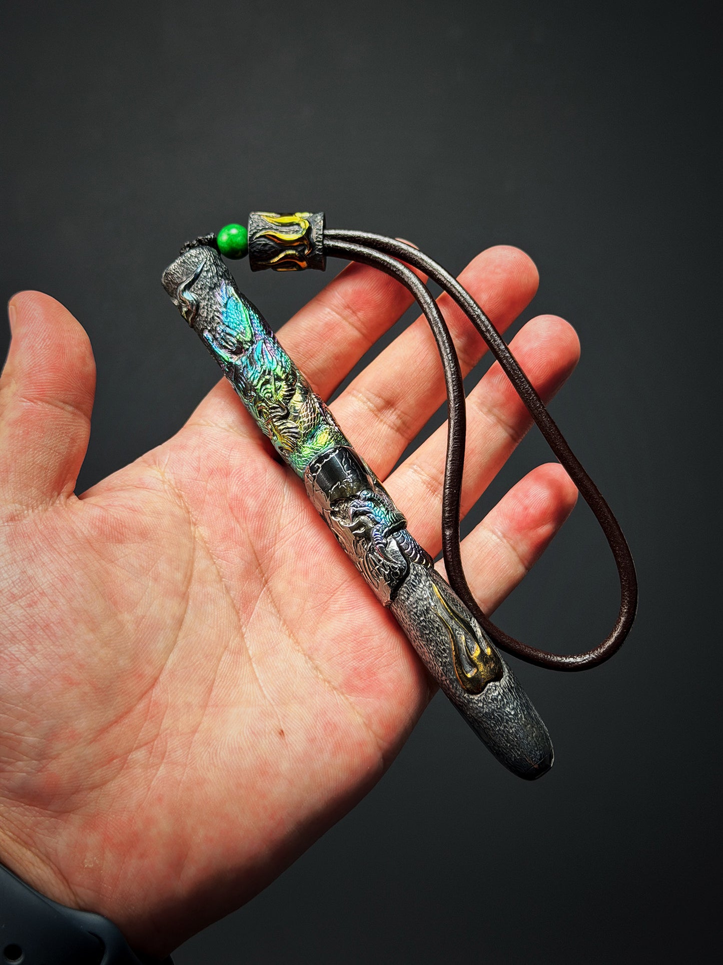 TIDAL REAPER Hand-Carved Titanium Tactical Baton