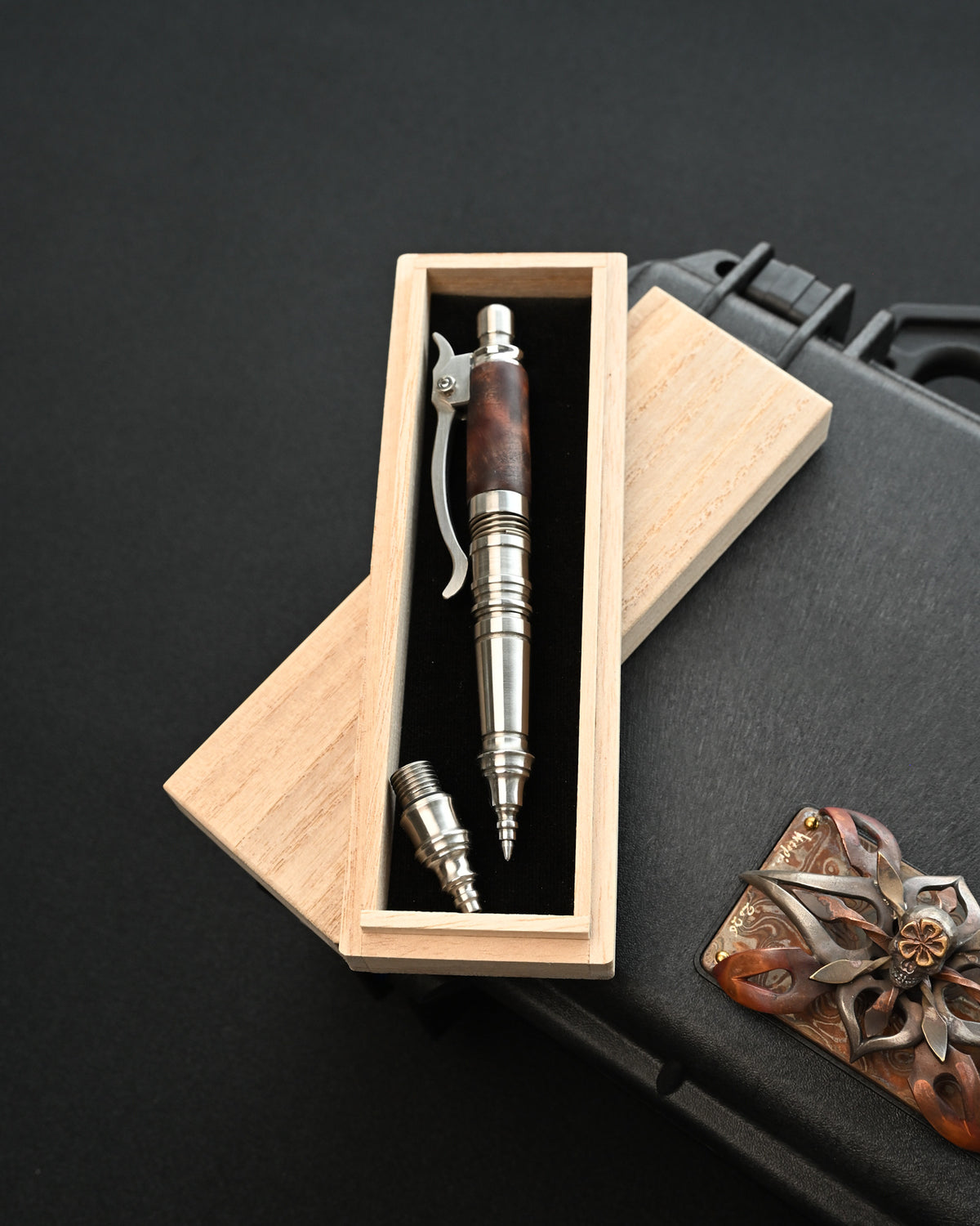 中山英俊 2WAY メカニカル カスタム EDC ボールペン|SUS303 × ウッド
