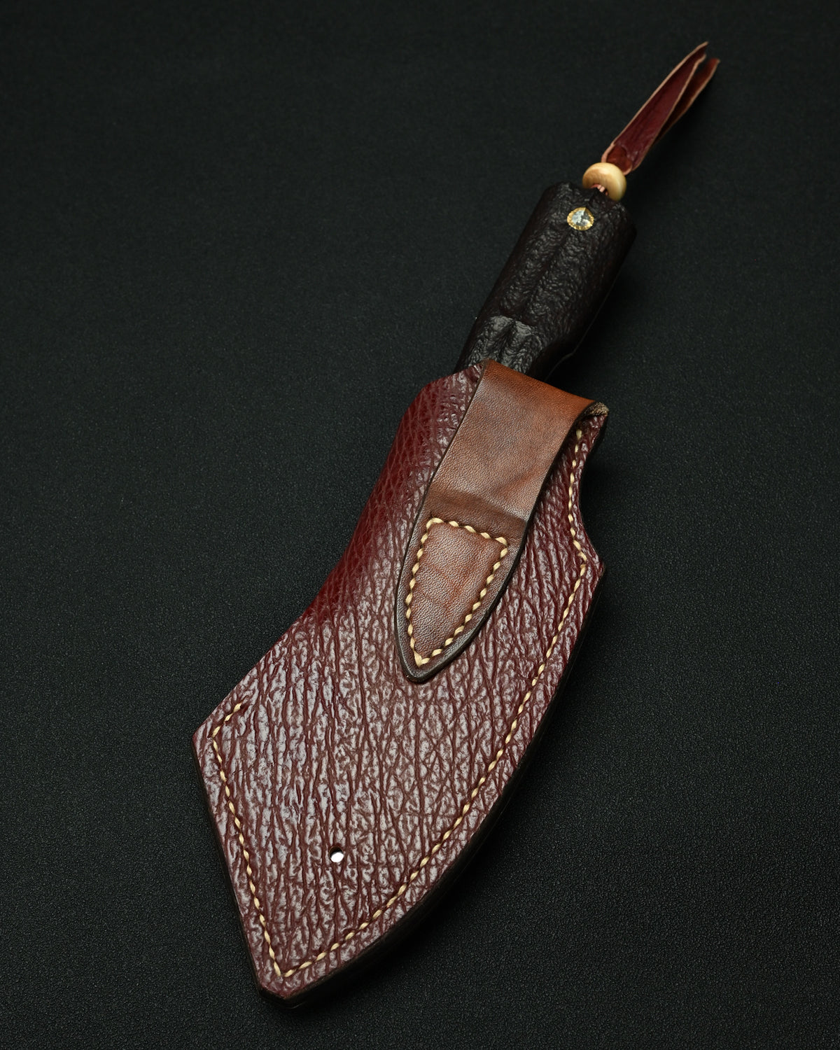 Rare Masataka Fukuda × Wtopia × Sunizumi Custom Knife – SG2 Damascus-Layered Steel / Rosewood / Bronze & Nickel Silver / Mammoth Ivory