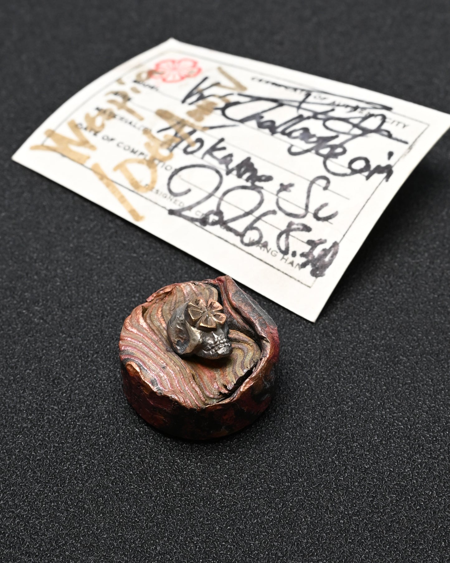 Rare Thick ONE-OFF Wtopia 10th Anniversary × Sunizumi Shoten Mokume Gane EDC Worry Stone