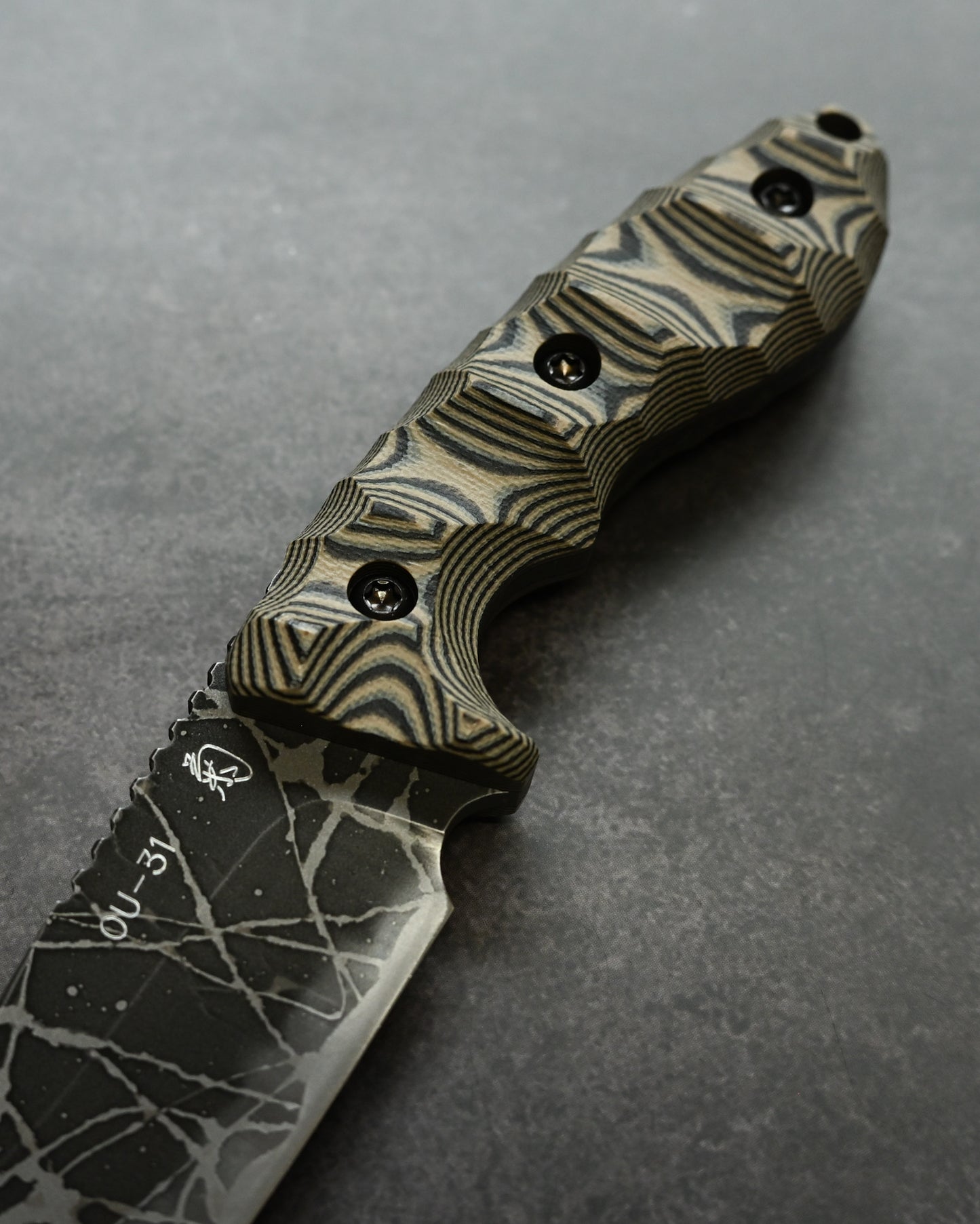 Kikuknives Suwa (諏訪 / スワ) | OU-31 Steel × G-10 Layered Handle | Kiku Matsuda Custom Knife