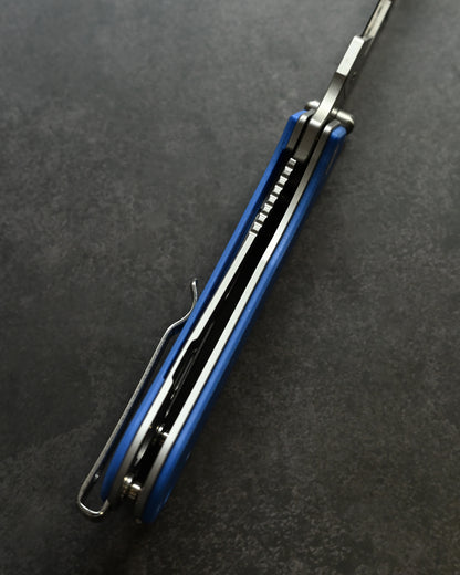 NUKNIVES G10 Blue Handle Quick-Open Replaceable Blade Utility Knife | Kumpanter U23