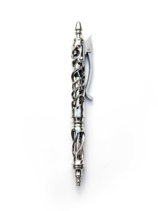 Hidetoshi Nakayama Handmade Fluid Art Babylon Tower Bolt Action Stainless Steel Tactical Pen