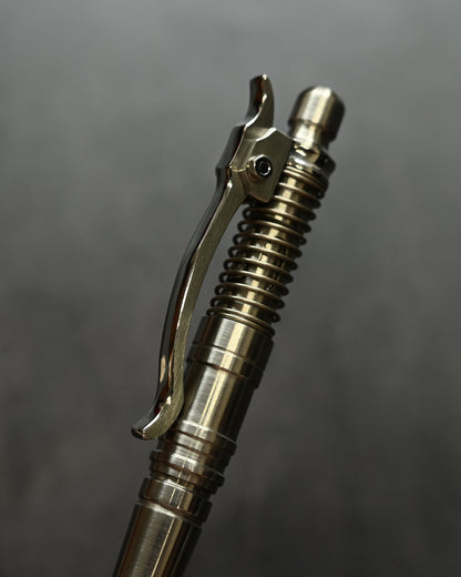 Hidetoshi Nakayama Bolt-Action Rotating Pen – Hidden Mechanism, Dual-Length Design