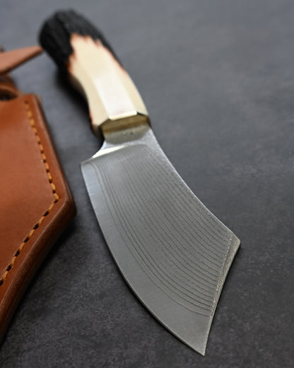 Sunizumi Knives “Little Brown” Full Custom Outdoor Bunka Knife Ginsan Damascus (#7)