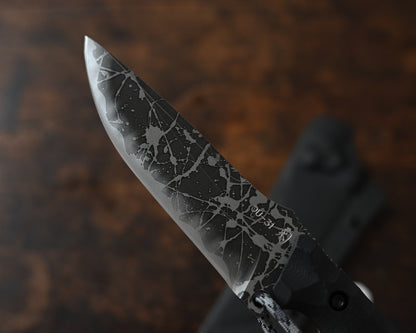 Hatsushimo | Kiku Knives Kiku Matsuda Tactical Fixed Blade - OU-31 Tool Steel | Outdoor & Survival Knife