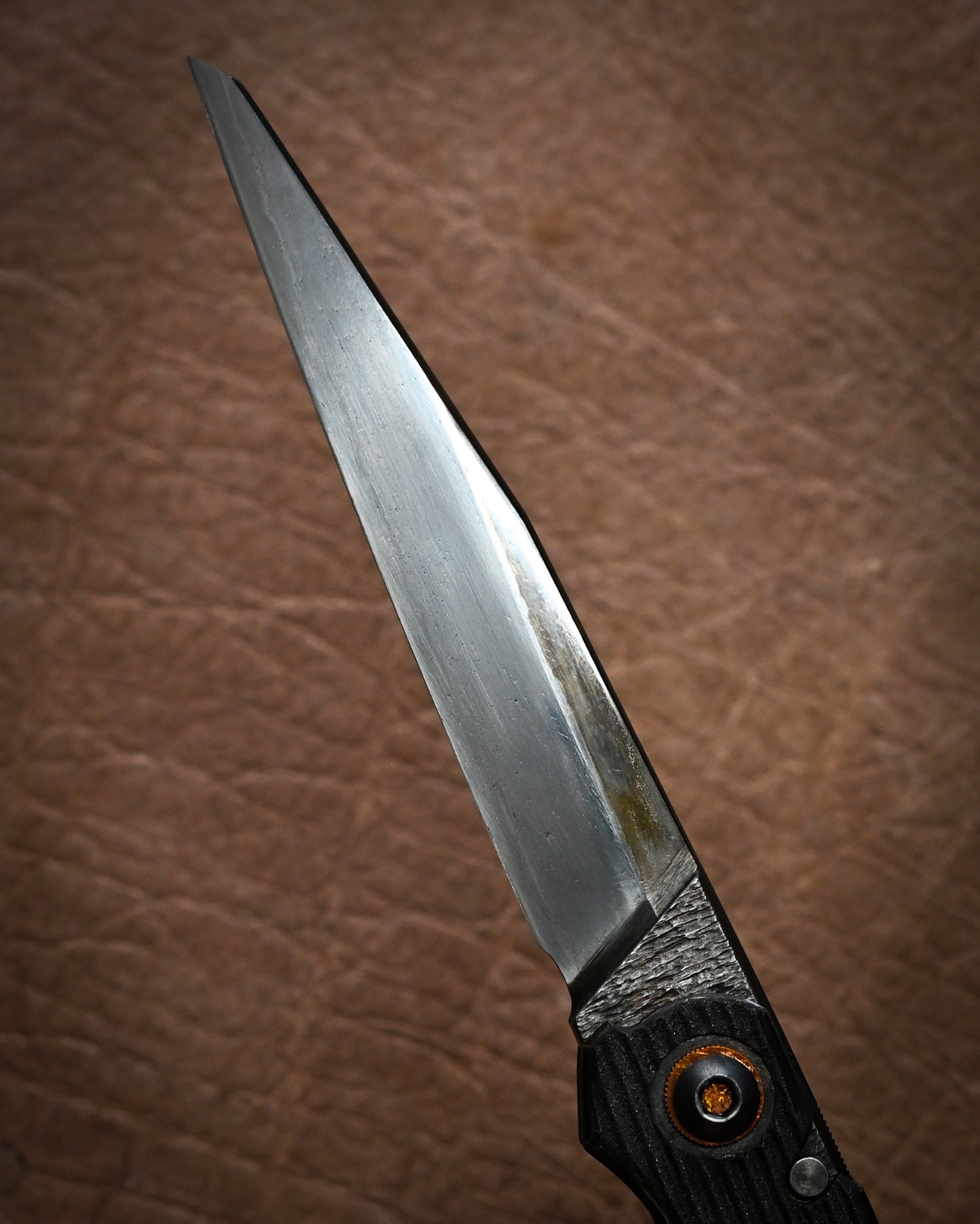 Highly Recommended Artist Piece — Extremely Rare Yukio Nibu Custom Folding Knife Tokyo Exhibition Model No. R8-1 HiKōMori Heavy-Spine Build