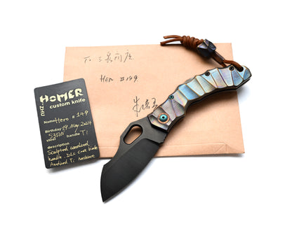 Homer Knife Hero #149 Custom Quick-Opening DLC Coated EDC Knife