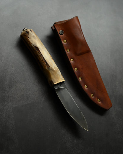 Wtopia Hunting Knife (Semi Skinner) – K990 Hamon Handmade Knife, Made in Japan