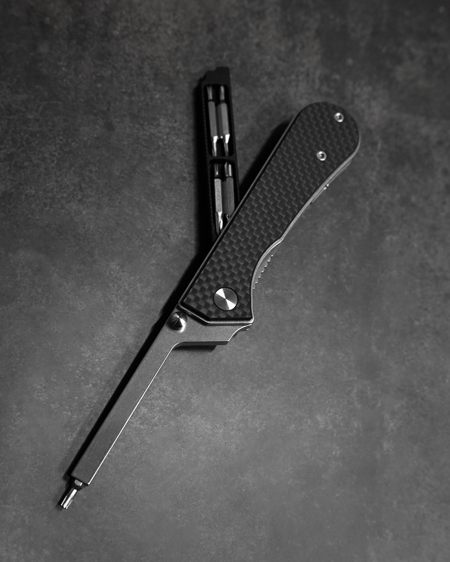 NUKNIVES T33 Multi-Functional Folding Screwdriver – Composite Carbon Fiber Handle (Includes EDC Pouch)