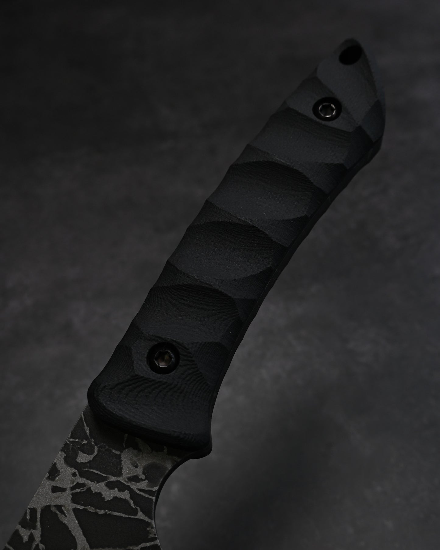 KIKUKNIVES HIEI W Rare Ginza Exhibition Edition – OU-31 Steel, Black G10 Handle, Personally Signed