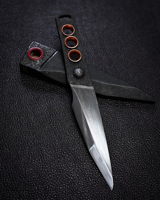 Recommended Artist Yukio Nibu One-Off Custom Knife No. R8-10 Forged from Vintage Hand-Forged Blade Steel