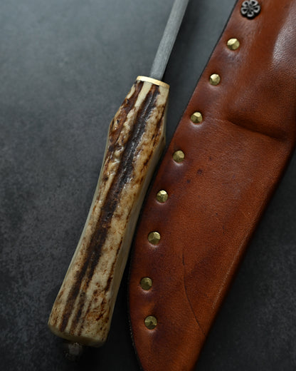 Wtopia Hunting Knife (Semi Skinner) – K990 Hamon Handmade Knife, Made in Japan
