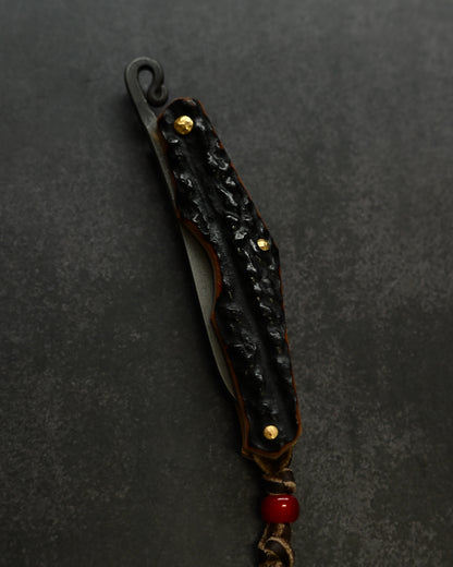 Wtopia Hifuku-Mamoru Folding Knife | Antler Handle × K120 Steel | Handmade in Japan