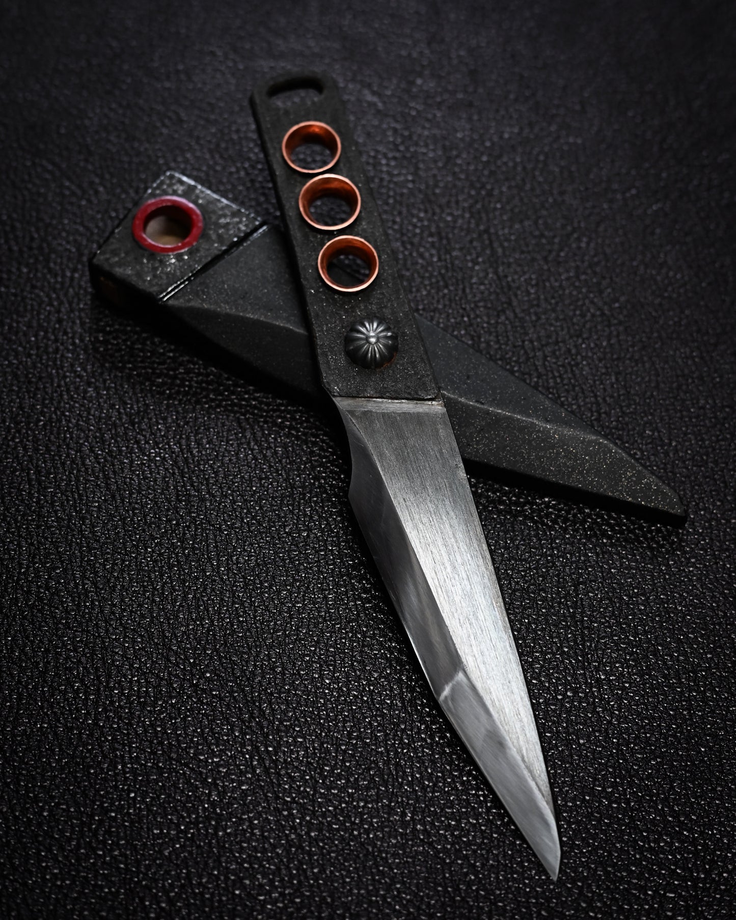 Recommended Artist Yukio Nibu One-Off Custom Knife No. R8-10 Forged from Vintage Hand-Forged Blade Steel