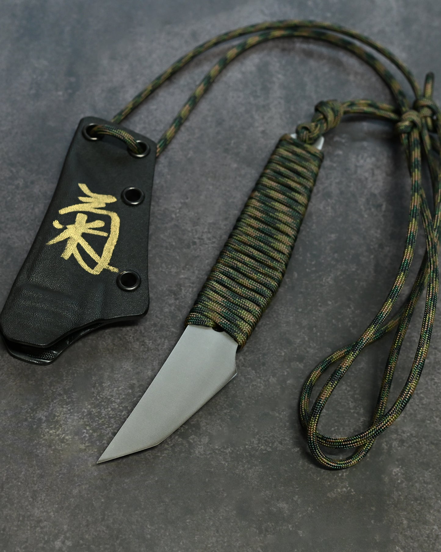 Limited Edition｜Kiku Matsuda VG10 “Short Blade” Kiridashi-Style Fixed Knife｜Paracord-Wrapped G10 Handle × Kydex Sheath｜Lightweight EDC Outdoor Knife