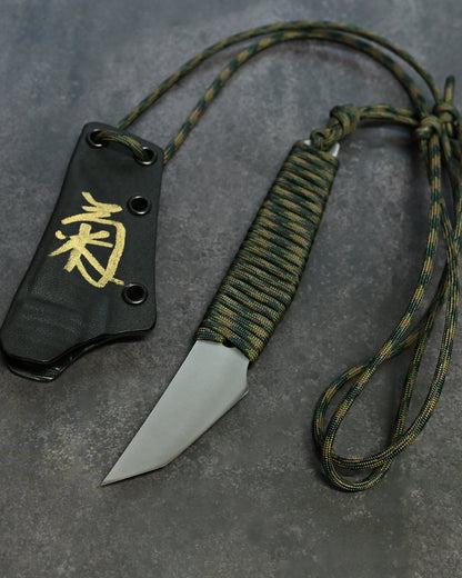 Limited Edition｜Kiku Matsuda VG10 “Short Blade” Kiridashi-Style Fixed Knife｜Paracord-Wrapped G10 Handle × Kydex Sheath｜Lightweight EDC Outdoor Knife