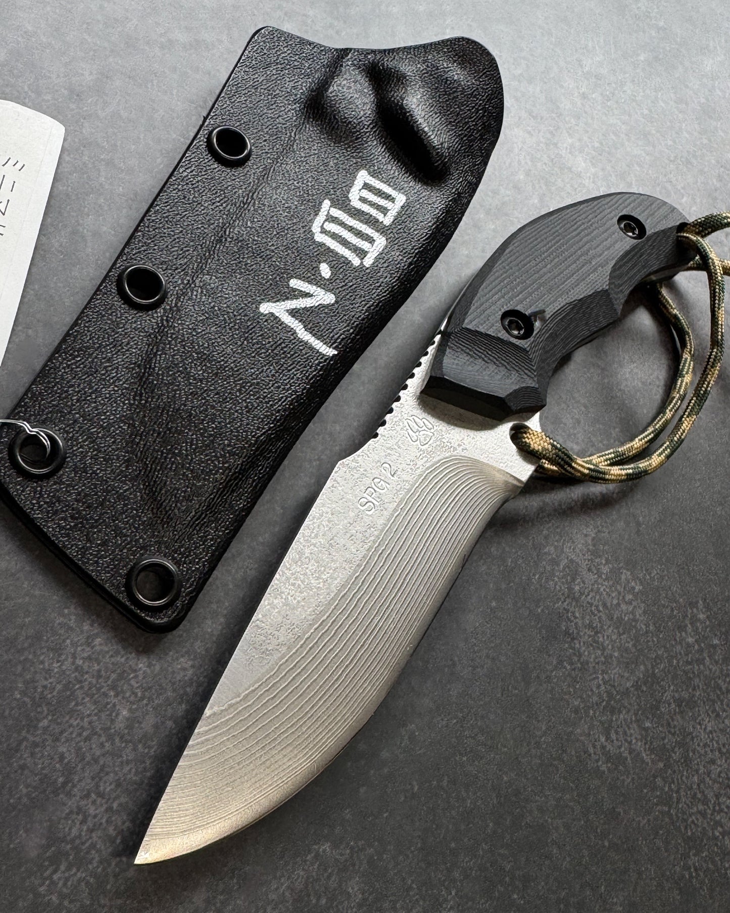 KikuKnives Full Custom Minimalist SPG-2 Laminated Steel　Special Custom Handle  Rare Collector’s Piece